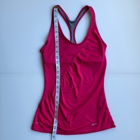 Nike Pink Racerback Side Ruffle Tank Top S - Picture 15 of 16